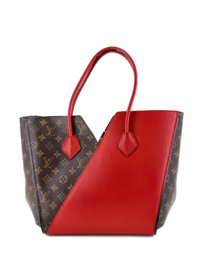Pre-owned Louis Vuitton Kimono Handbag Monogram Canvas And Leather Mm Tote Bag In Brown