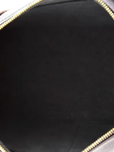 Pre-owned Louis Vuitton V Tote Monogram Canvas And Leather Mm Shoulder Bag In Black