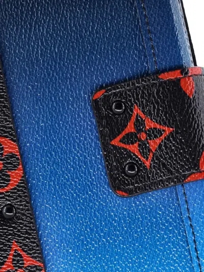 Pre-owned Louis Vuitton Petite Malle Handbag Limited Edition Race Print Canvas Clutch Bag In Multi