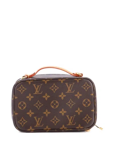 Pre-owned Louis Vuitton Utility Monogram Canvas Crossbody Bag In Brown