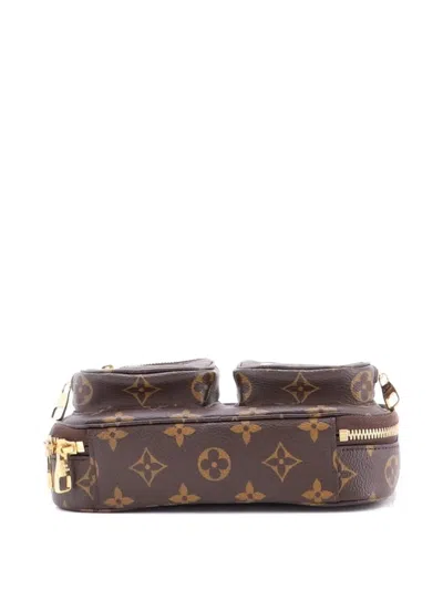 Pre-owned Louis Vuitton Utility Monogram Canvas Crossbody Bag In Brown