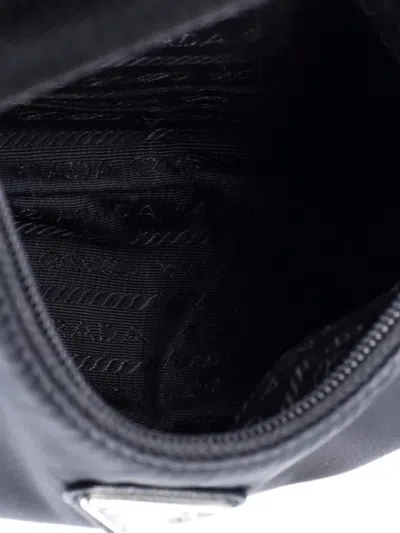 Pre-owned Prada Re-edition 2000 Tessuto Mini Hobo Bag In Black