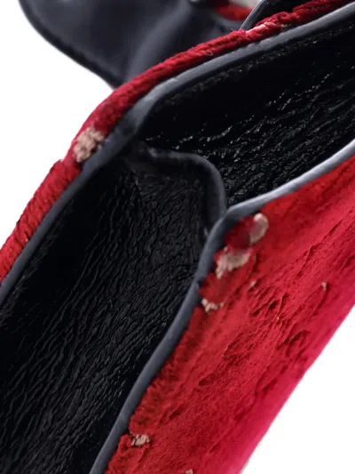 Pre-owned Gucci Dionysus Bag Gg Velvet Super Mini Crossbody Bag In Red