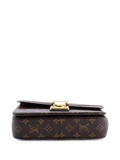 Pre-owned Louis Vuitton Marceau Handbag Monogram Canvas With Leather Shoulder Bag In Brown