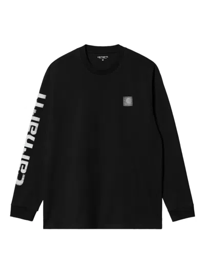 Carhartt Archive Script Long-sleeve T-shirt In Black