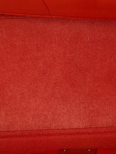 Pre-owned Celine Trapeze Bag Leather Small Satchel In Red