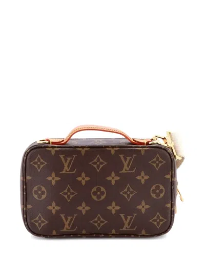 Pre-owned Louis Vuitton Utility Monogram Canvas Crossbody Bag In Brown