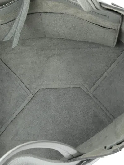 Pre-owned Celine Phantom Tie Cabas Leather Small Tote Bag In Gray