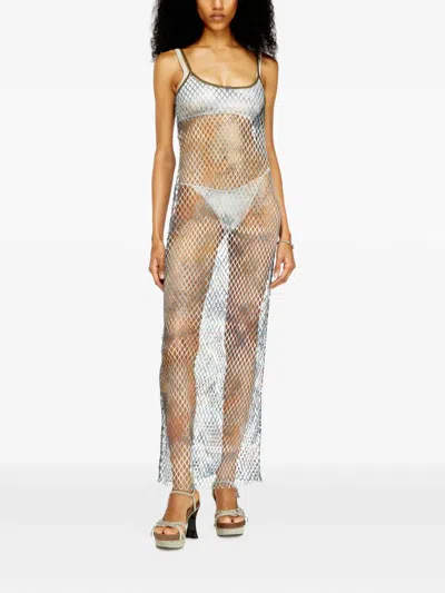 Diesel Mesh Beach Dress In Multi