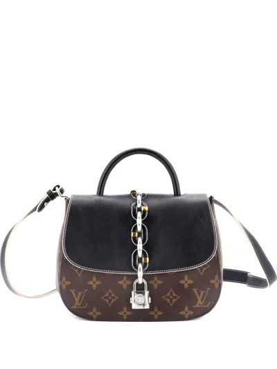 Pre-owned Louis Vuitton Chain It Handbag Monogram Canvas With Leather Pm Shoulder Bag In Black