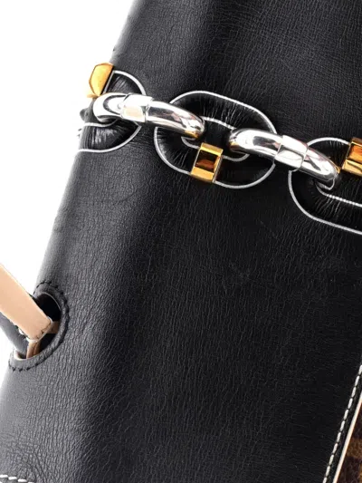 Pre-owned Louis Vuitton Chain It Handbag Monogram Canvas With Leather Pm Shoulder Bag In Black