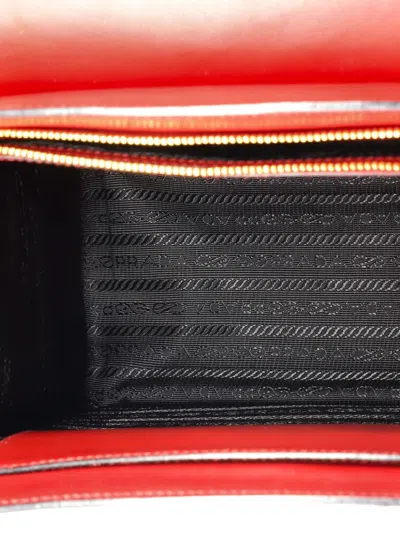 Pre-owned Prada Cahier Convertible City Calf And Saffiano Medium Shoulder Bag In Black