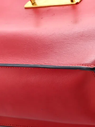 Pre-owned Prada Cahier Convertible City Calf And Saffiano Medium Shoulder Bag In Black