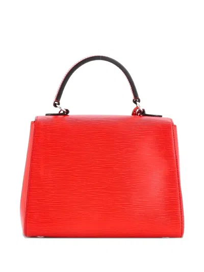 Pre-owned Louis Vuitton Cluny Top Handle Bag Epi Leather Bb Satchel In Red