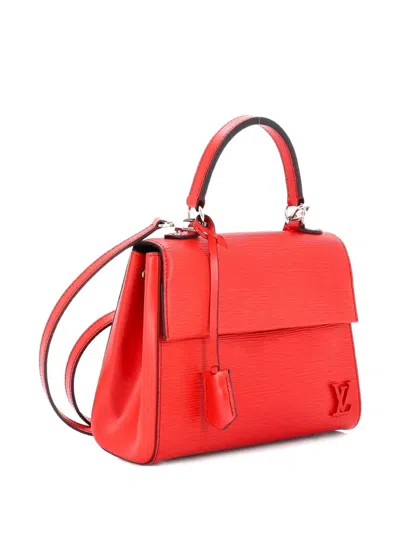 Pre-owned Louis Vuitton Cluny Top Handle Bag Epi Leather Bb Satchel In Red
