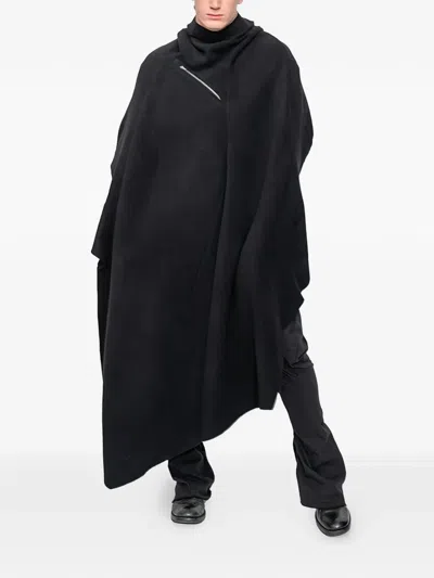 Leon Emanuel Blanck Distortion Hooded Poncho In Black