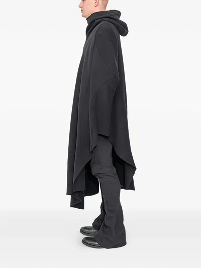 Leon Emanuel Blanck Distortion Hooded Poncho In Black