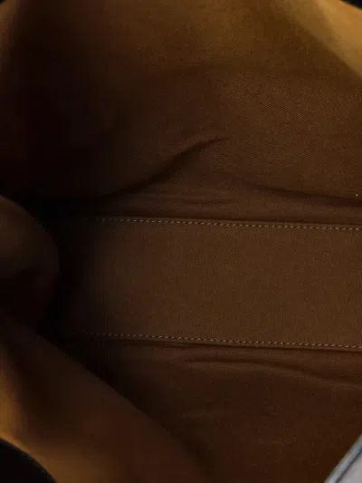 Pre-owned Celine Vertical Cabas Triomphe Coated Canvas Large Tote Bag In Brown