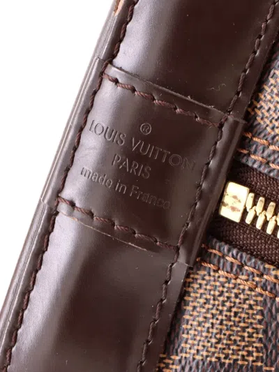 Pre-owned Louis Vuitton Alma Handbag Damier Pm Satchel In Brown