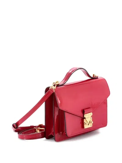 Pre-owned Louis Vuitton Monceau Handbag Vernis Bb Crossbody Bag In Pink