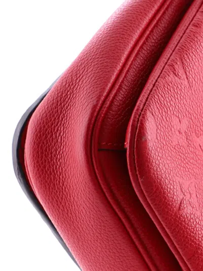 Pre-owned Louis Vuitton Pochette Metis Monogram Empreinte Leather Crossbody Bag In Red
