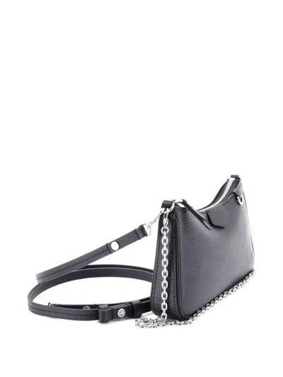 Pre-owned Louis Vuitton Easy Pouch On Strap Epi Leather Shoulder Bag In Black