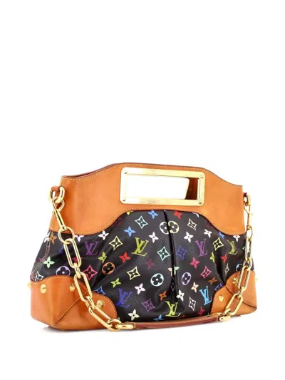Pre-owned Louis Vuitton Judy Handbag Monogram Multicolor Mm Shoulder Bag In Black