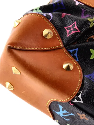 Pre-owned Louis Vuitton Judy Handbag Monogram Multicolor Mm Shoulder Bag In Black