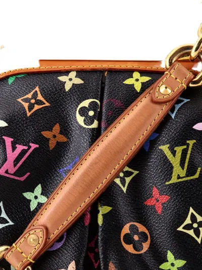 Pre-owned Louis Vuitton Judy Handbag Monogram Multicolor Mm Shoulder Bag In Black