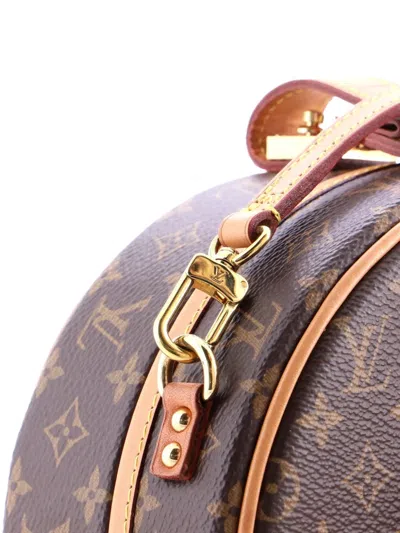 Pre-owned Louis Vuitton Petite Boite Chapeau Bag Monogram Canvas Crossbody Bag In Brown