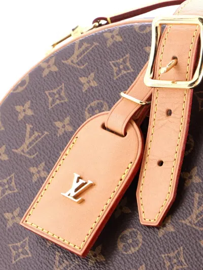 Pre-owned Louis Vuitton Petite Boite Chapeau Bag Monogram Canvas Crossbody Bag In Brown