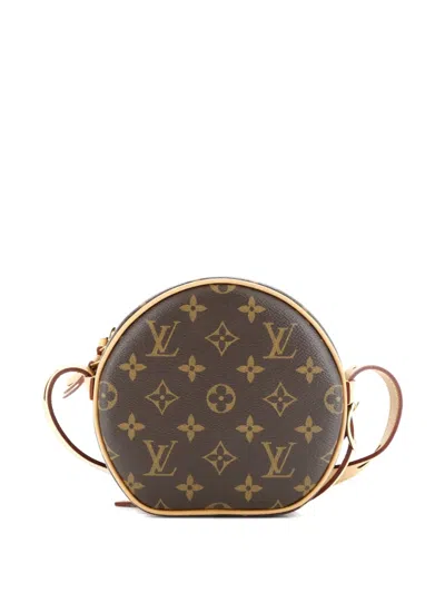 Pre-owned Louis Vuitton Boite Chapeau Souple Bag Monogram Canvas Pm Crossbody Bag In Brown