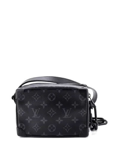 Pre-owned Louis Vuitton Soft Trunk Bag Monogram Eclipse Canvas Mini Crossbody Bag In Black