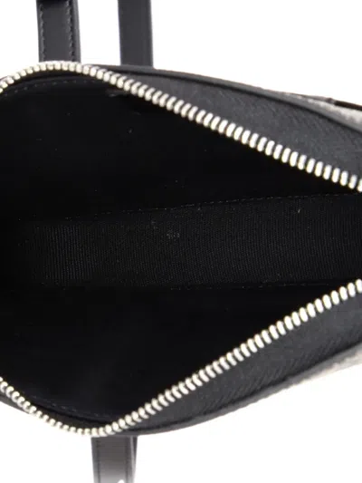 Pre-owned Celine Horizontal Pouch Crossbody Bag Logo Triomphe Coated Canvas Shoulder Bag In Black