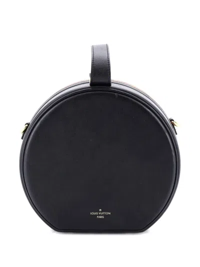 Pre-owned Louis Vuitton Petite Boite Chapeau Bag Reverse Monogram Canvas Shoulder Bag In Black