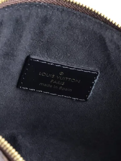 Pre-owned Louis Vuitton City Pouch Limited Edition Patches Monogram Canvas Clutch Bag In Brown