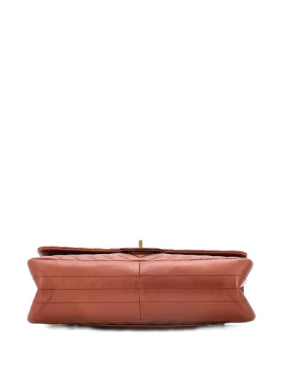Pre-owned Chanel Reissue 2.55 Flap Bag Chevron Metallic Aged Calfskin 226 Shoulder Bag In Brown
