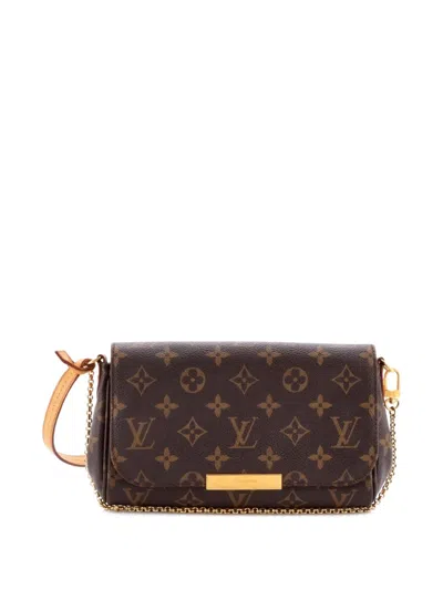 Pre-owned Louis Vuitton Favorite Handbag Monogram Canvas Pm Clutch Bag In Brown