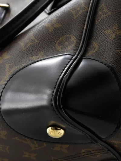 Pre-owned Louis Vuitton Phenix Monogram Canvas With Leather Mm Tote Bag In Black