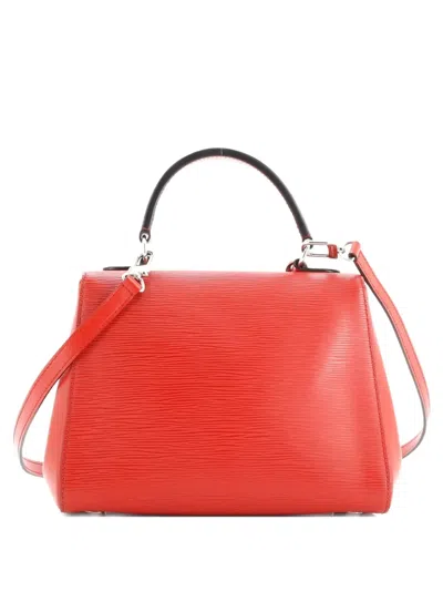 Pre-owned Louis Vuitton Cluny Top Handle Bag Epi Leather Bb Satchel In Red