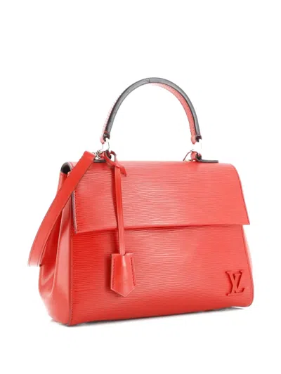 Pre-owned Louis Vuitton Cluny Top Handle Bag Epi Leather Bb Satchel In Red