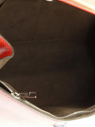 Pre-owned Louis Vuitton Cluny Top Handle Bag Epi Leather Bb Satchel In Red