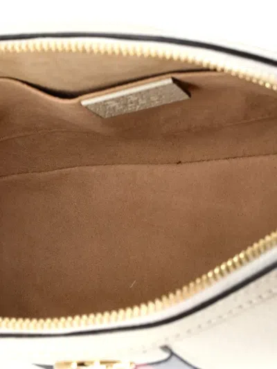 Pre-owned Gucci Ophidia Dome Shoulder Bag Leather Small Crossbody Bag In White