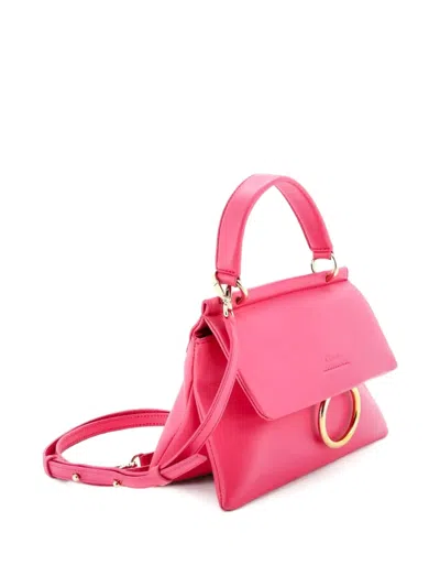 Pre-owned Chloé Faye Top Handle Bag Leather Small Satchel In Pink