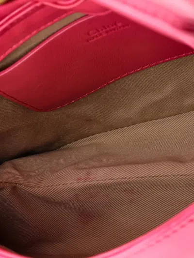 Pre-owned Chloé Faye Top Handle Bag Leather Small Satchel In Pink