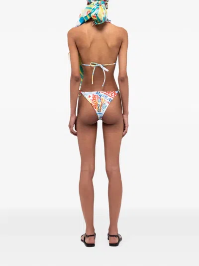 Donde Esteban Bazurto Printed Bikini Top In Multi