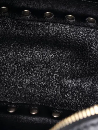 Pre-owned Valentino Garavani Rockstud Camera Leather Crossbody Bag In Neutral