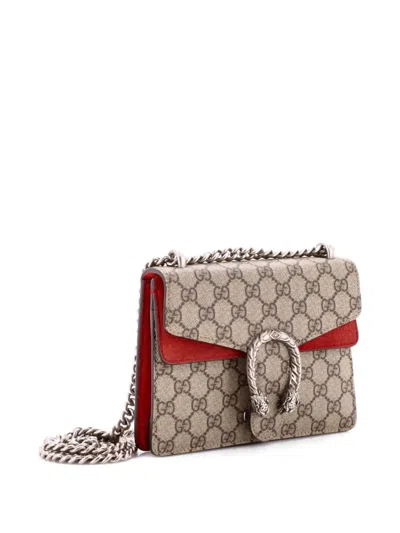 Pre-owned Gucci Dionysus Bag Gg Coated Canvas Mini Crossbody Bag In Brown