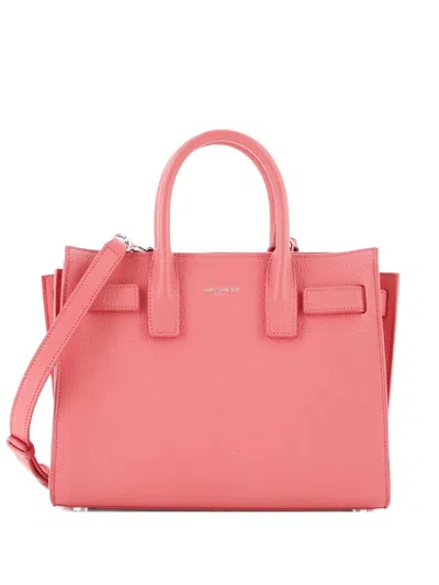 Pre-owned Saint Laurent Sac De Jour Nm Bag Leather Nano Tote Bag In Pink