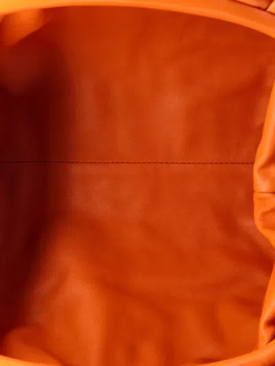 Pre-owned Bottega Veneta The Pouch Leather Teen Clutch Bag In Orange